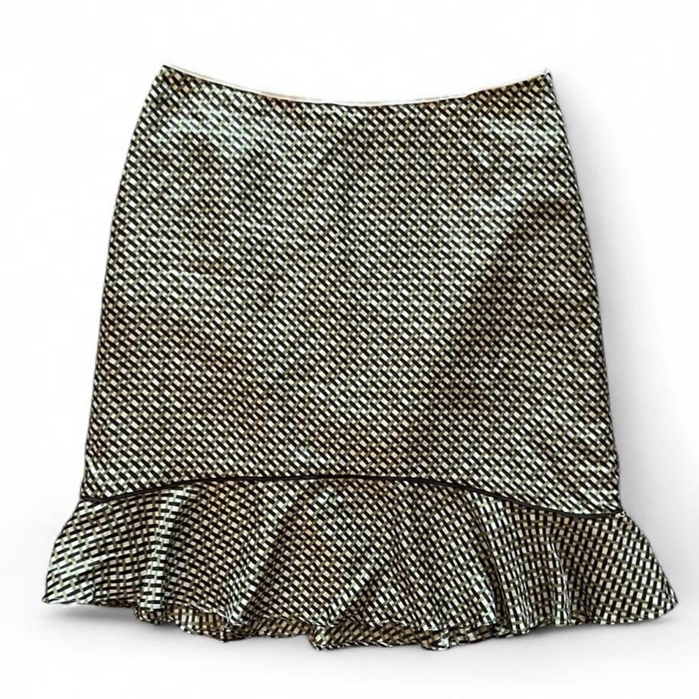 Banana Republic 100% Silk Green Midi Skirt